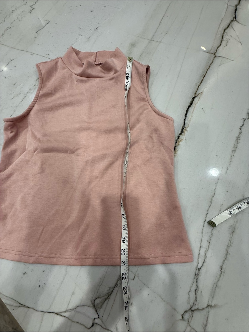 Sleeveless Mock Neck Wide-Leg Set in Blush Pink - Picture 6 of 12